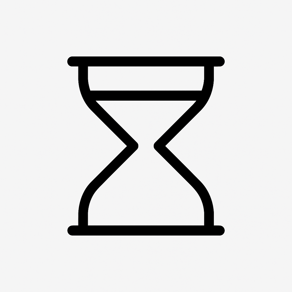 Icona di una clessidra, rappresenta le formule di noleggio personalizzate per il dispositivo Game Ready